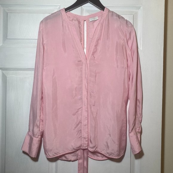Sandro Shirt With Cut-Out And Bow At The Back Pink Women - Picture 6 of 8